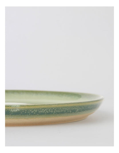 Esperance Celadon Wiped Edge Shallow Bowl Small in Green