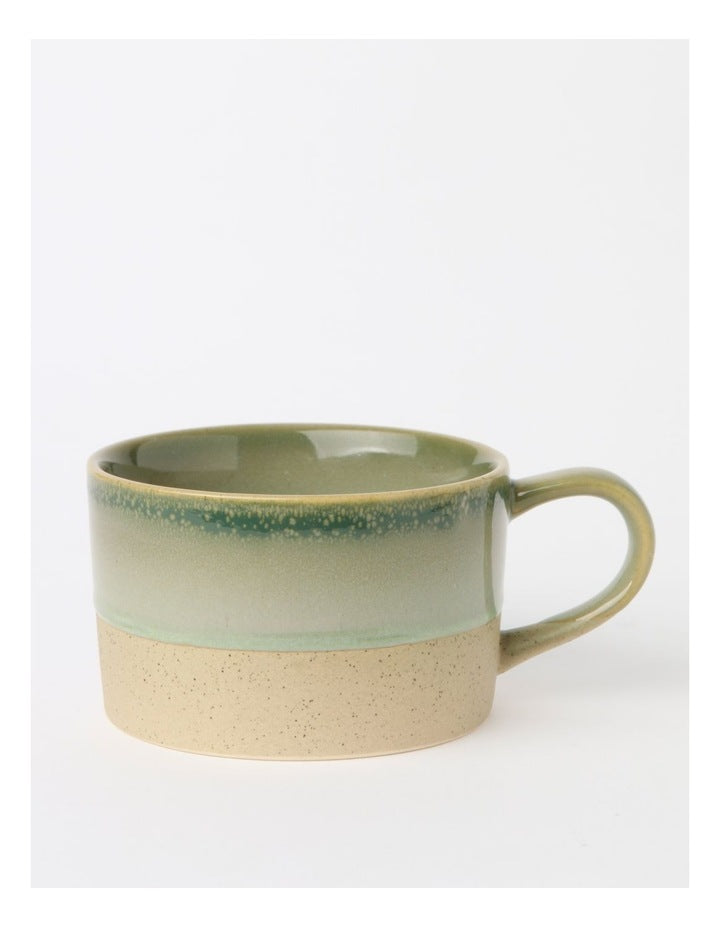 Esperance Celadon Wiped Edge Soup Mug in Green