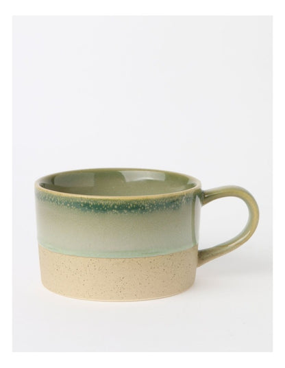 Esperance Celadon Wiped Edge Soup Mug in Green