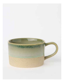 Esperance Celadon Wiped Edge Soup Mug in Green