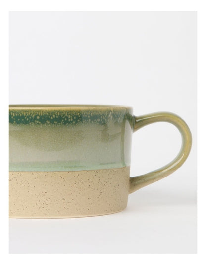 Esperance Celadon Wiped Edge Soup Mug in Green