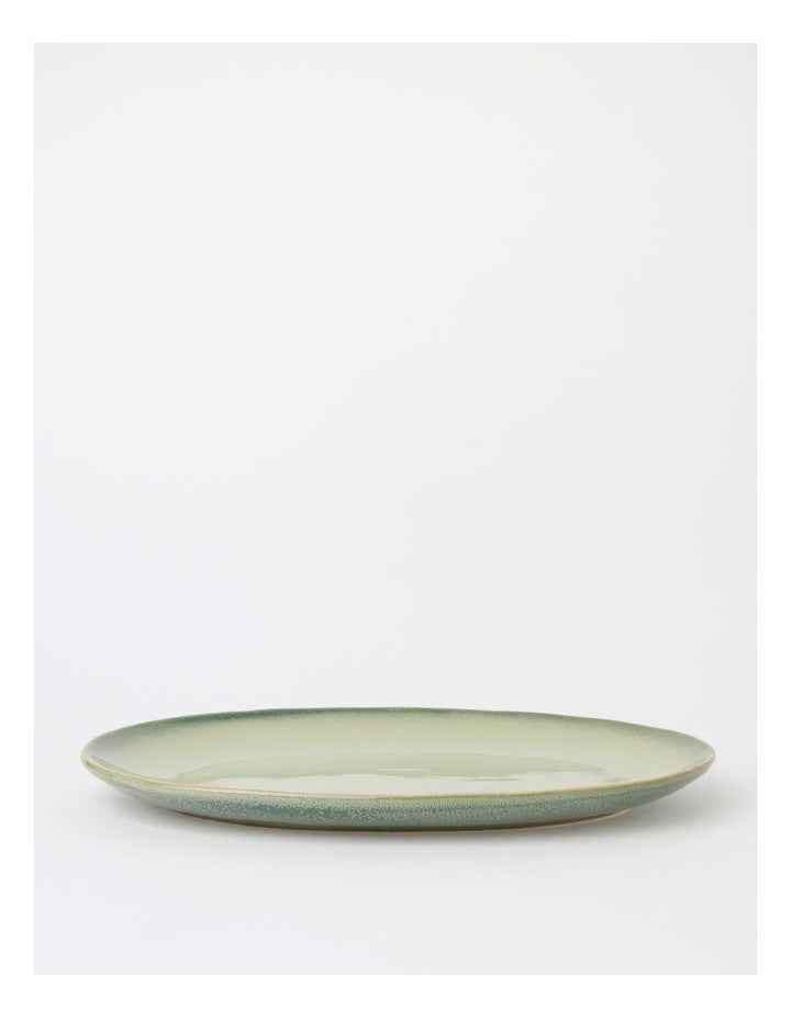 Esperance Celadon Wiped Edge Oval Platter in Green