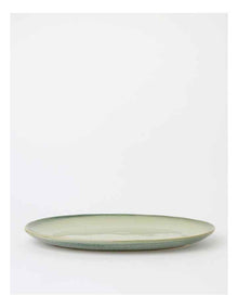 Esperance Celadon Wiped Edge Oval Platter in Green