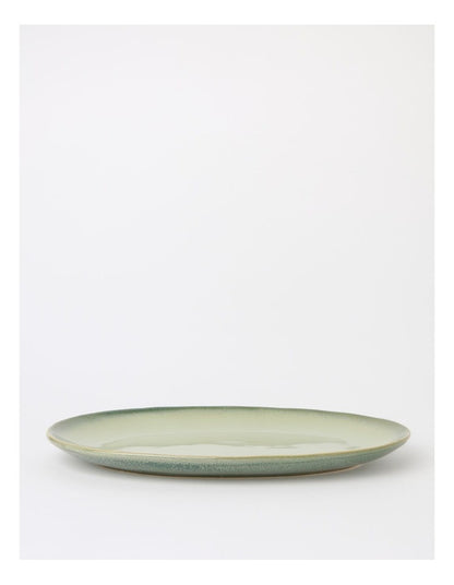 Esperance Celadon Wiped Edge Oval Platter in Green