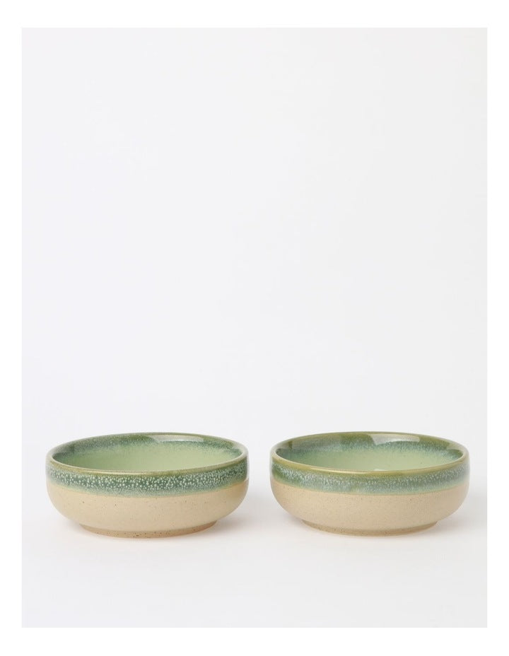 Esperance Celadon Wiped Edge Tapas Bowls Set of 4 in Green