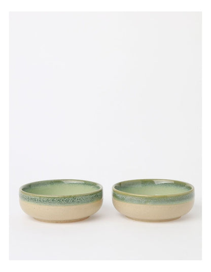 Esperance Celadon Wiped Edge Tapas Bowls Set of 4 in Green