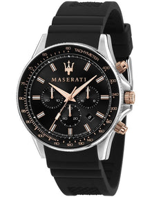 Sfida Stainless Steel Chronograph Watch in Black