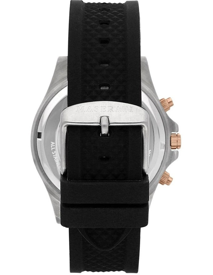 Sfida Stainless Steel Chronograph Watch in Black