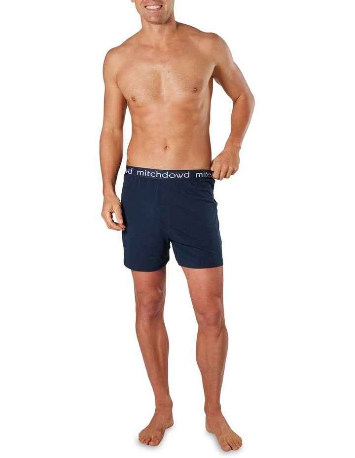 Bamboo Loose Knit Boxer Short in Navy