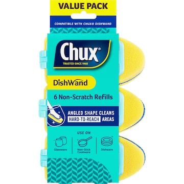 Chux Dishwand Non Scratch Refills 6 pack