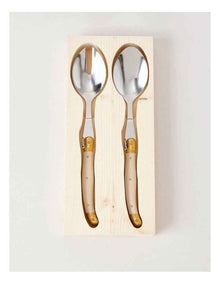 Laguiole Sophistique 2pc Salad Spoon Set in Ivory