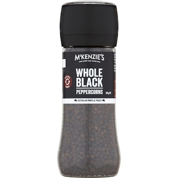 McKenzie's Whole Black Peppercorn Grinder 200g