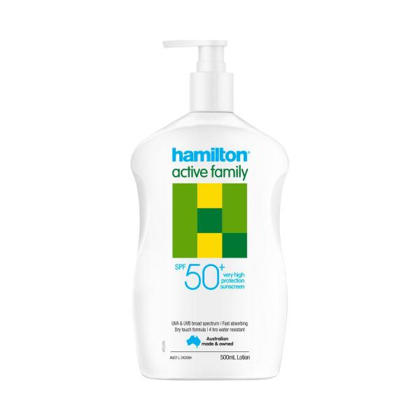 HAMILTON ACTIVE FAMILY SUNSCREEN SPF50+ 500ML