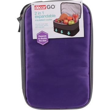Decor Expandable Lunch Bag Cooler Assorted each