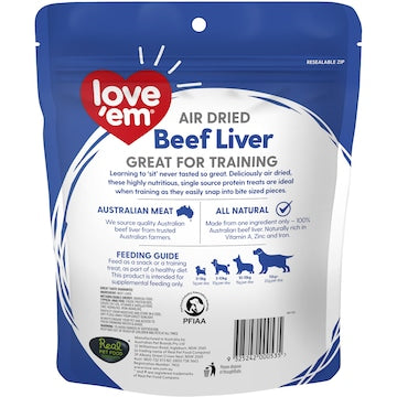 Love'em Dog Treats Beef Liver 200g