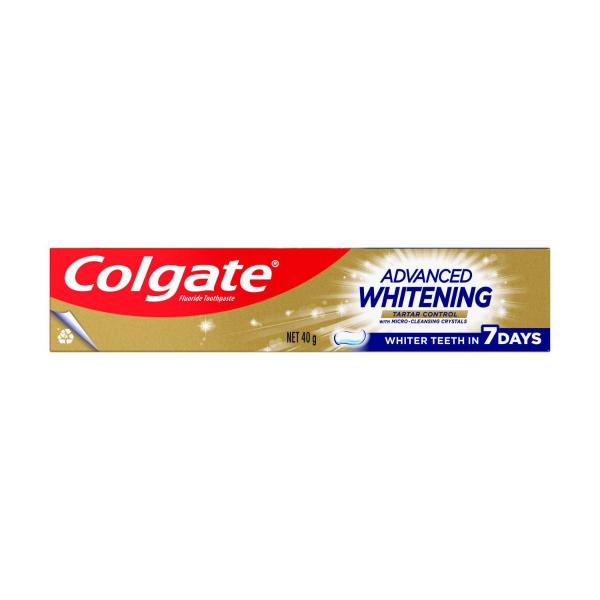COLGATE TOOTHPASTE ADVANCED WHITENING & TARTAR 40 GRAM