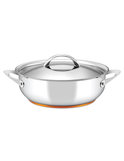 Per Vita Copper Base Stainless Steel Induction Covered Sautéuse 28cm/5.2L