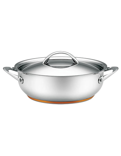 Per Vita Copper Base Stainless Steel Induction Covered Sautéuse 28cm/5.2L