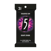5 GUM GRAPE SPARK SUGAR FREE CHEWING GUM 3 PACK 81G