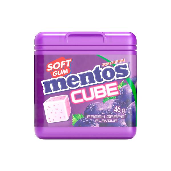 MENTOS CUBE GUM ICE GRAPE 46G