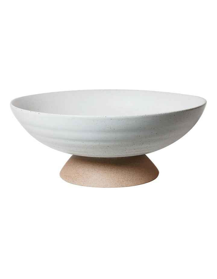 Natural Home 36cm Fruit Bowl in White Speckle