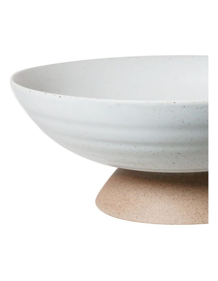 Natural Home 36cm Fruit Bowl in White Speckle