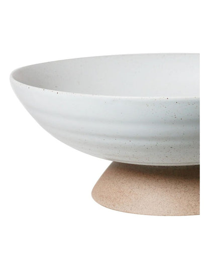 Natural Home 36cm Fruit Bowl in White Speckle