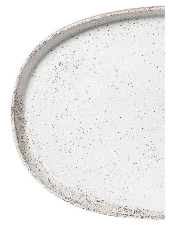 Natural Home Oval Tray in White Speckle