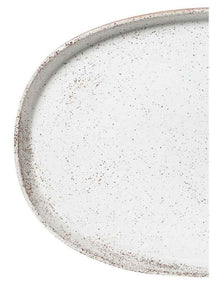 Natural Home Oval Tray in White Speckle