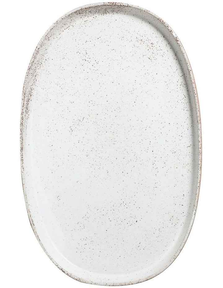 Natural Home Oval Tray in White Speckle
