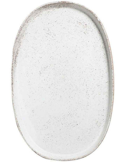 Natural Home Oval Tray in White Speckle