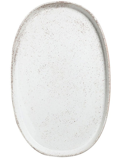 Natural Home Oval Tray in White Speckle