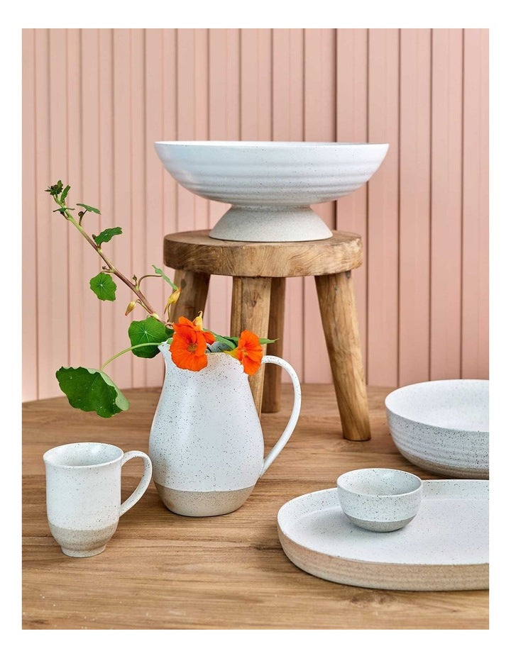 400ml Natural Home Tulip Mug in White Speckle