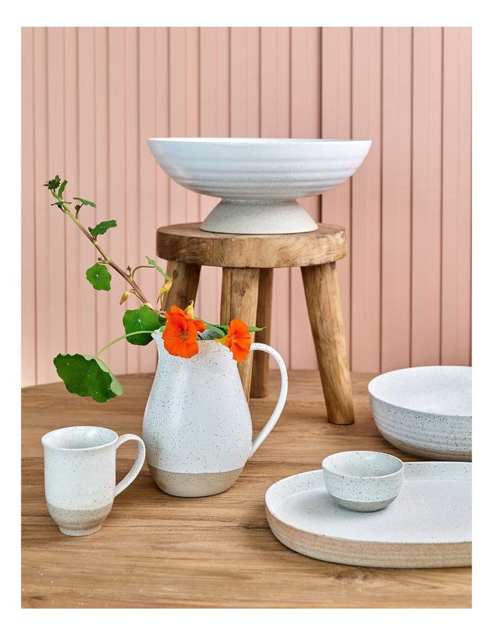 Natural Large Water Jug 1.6L in White Speckle