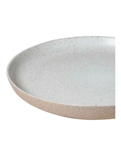 Natural Dinner Plate 27cm in White Speckle