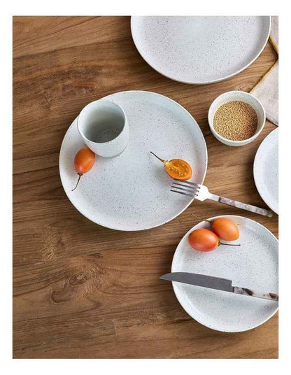 Natural Dinner Plate 27cm in White Speckle