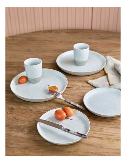 Natural Side Plate 20cm in White Speckle