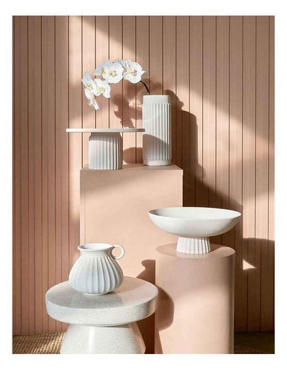 Lume 10.5x29cm Vase in White