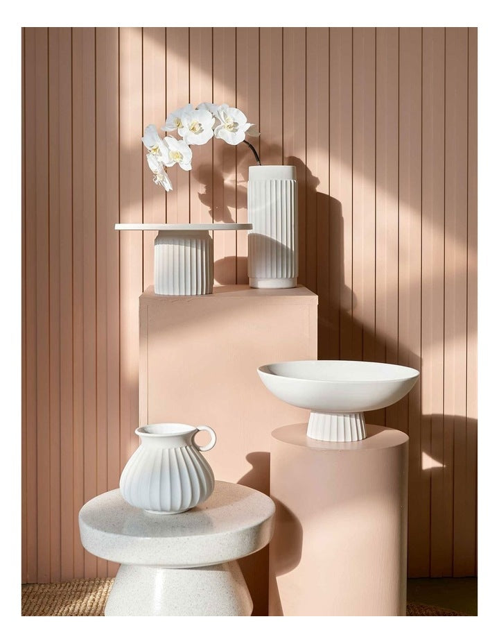 Lume 10.5x29cm Vase in White