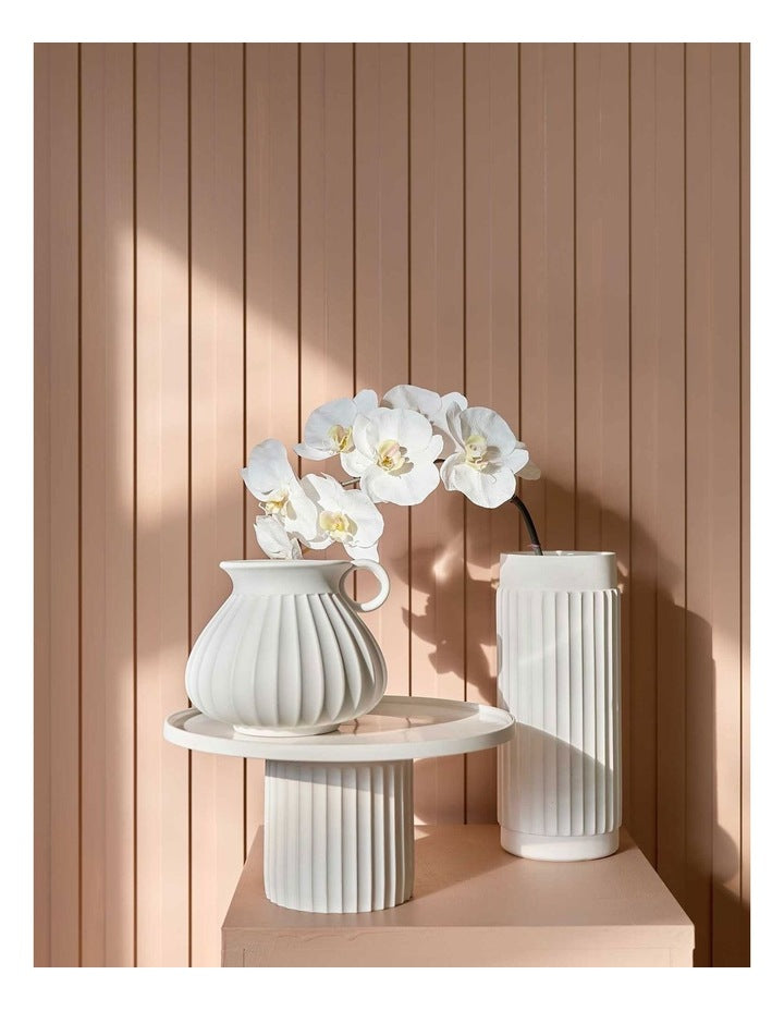Lume 10.5x29cm Vase in White