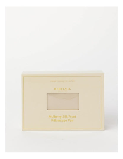 Silk Front Pillowcase Pair in Champagne