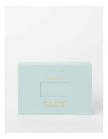 Silk Front Pillowcase Pair in Sky Blue