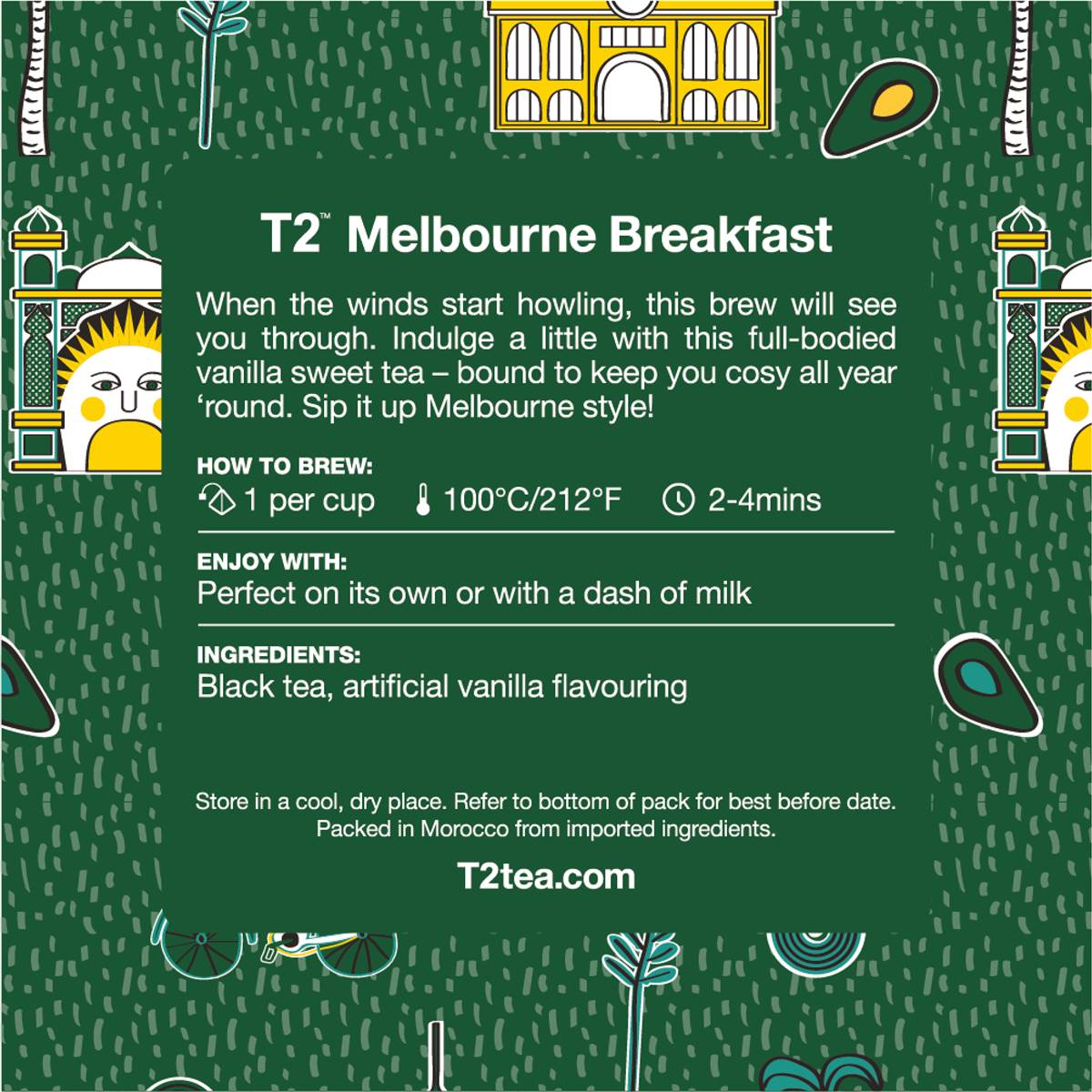 T2 Tea Melbourne Breakfast Tea Bags 10 Pack