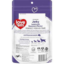 Love'em Grain Free Dog Treats Lamb Jerky With Rosemary Flavour 200g