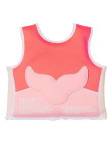 Melody the Mermaid Swim Vest 1-2 in Neon Strawberry