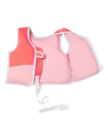 Melody the Mermaid Swim Vest 1-2 in Neon Strawberry