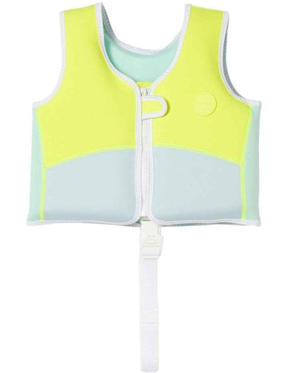 Salty the Shark Swim Vest (2-3 Years) in Neon Yellow