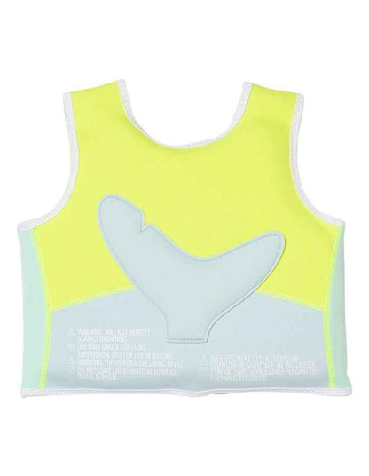 Salty the Shark Swim Vest (2-3 Years) in Neon Yellow