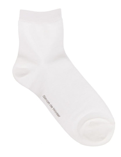 Plain Half Crew Socks 2 Pack in White