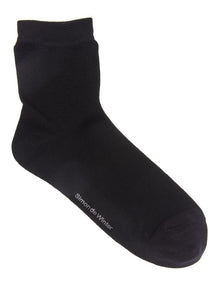 Plain Half Crew Socks 2 Pack in Black